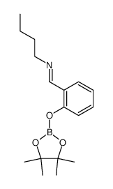 Butyl-[1-[2-(4,4,5,5-tetramethyl-[1,3,2]dioxaborolan-2-yloxy)-phenyl]-meth-(Z)-ylidene]-amine结构式