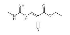 (E)-2-Cyano-3-(N'-methyl-guanidino)-acrylic acid ethyl ester Structure