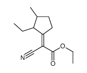 ethyl 2-cyano-2-(2-ethyl-3-methylcyclopentylidene)acetate结构式