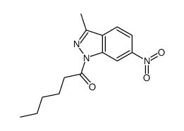 1-(3-methyl-6-nitroindazol-1-yl)hexan-1-one Structure