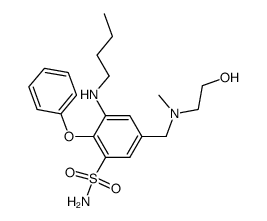 3-Butylamino-5-{[(2-hydroxy-ethyl)-methyl-amino]-methyl}-2-phenoxy-benzenesulfonamide Structure