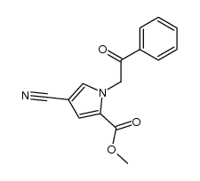 Methyl N-Phenacyl-4-cyano-pyrrole-2-carboxylate结构式