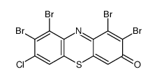 1,2,8,9-tetrabromo-7-chlorophenothiazin-3-one结构式