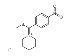 1-((methylthio)(4-nitrophenyl)methylene)piperidin-1-ium iodide结构式