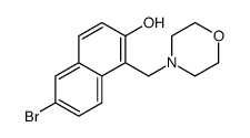 6-bromo-1-(morpholin-4-ylmethyl)naphthalen-2-ol结构式