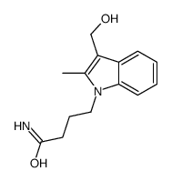 4-[3-(hydroxymethyl)-2-methylindol-1-yl]butanamide结构式