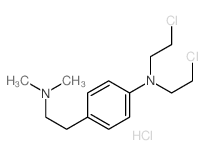 Benzeneethanamine,4-[bis(2-chloroethyl)amino]-N,N-dimethyl-, hydrochloride (1:1) structure