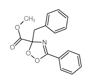 3H-1,2,4-Dioxazole-3-carboxylicacid, 5-phenyl-3-(phenylmethyl)-, methyl ester结构式