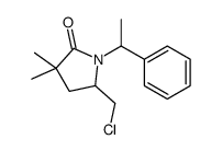 5-(chloromethyl)-3,3-dimethyl-1-(1-phenylethyl)pyrrolidin-2-one结构式
