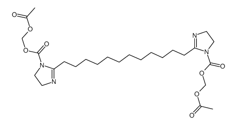 1,12-bis[N,N'-(acetoxymethoxycarbonyl)imidazolin-2-yl]dodecane Structure