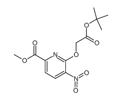 6-tert-butoxycarbonylmethoxy-5-nitro-pyridine-2-carboxylic acid methyl ester结构式