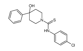 N-(4-chlorophenyl)-4-hydroxy-4-phenylpiperidine-1-carbothioamide结构式