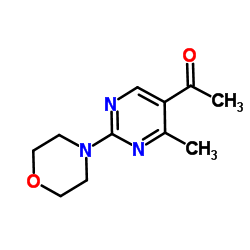 1-[4-Methyl-2-(4-morpholinyl)-5-pyrimidinyl]ethanone Structure