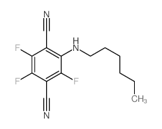 2,3,5-trifluoro-6-(hexylamino)benzene-1,4-dicarbonitrile结构式