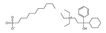(3-cyclohexyl-3-hydroxy-3-phenylpropyl)-triethylazanium,decane-1-sulfonate Structure