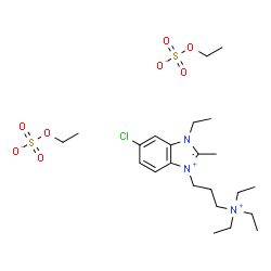 5-chloro-3-ethyl-2-methyl-1-[3-(triethylammonio)propyl]-1H-benzimidazolium bis(ethyl) bis(sulphate) picture