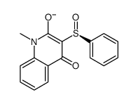1-methyl-4-oxo-3-[(S)-phenylsulfinyl]quinolin-2-olate结构式