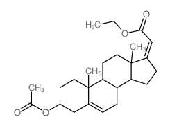 Pregna-5,17(20)-dien-21-oicacid, 3-(acetyloxy)-, ethyl ester, (3b)- (9CI)结构式