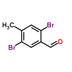 2,5-二溴苯-1-甲醛-4-甲苯结构式