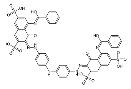 3,3'-[Iminobis(4,1-phenyleneazo)]bis[5-(benzoylamino)-4-hydroxy-2,7-naphthalenedisulfonic acid]结构式