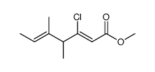 methyl (2Z)-3-chloro-4,5-dimethylhepta-2,5-dienoate Structure