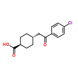 trans-4-[2-(4-Chlorophenyl)-2-oxoethyl]cyclohexanecarboxylic acid Structure