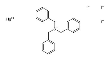 mercury(2+),tribenzylsulfanium,triiodide Structure