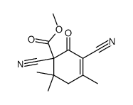 Methyl 1,3-Dicyano-2-oxo-4,6,6-trimethyl-3-cyclohexene-1-carboxylate结构式