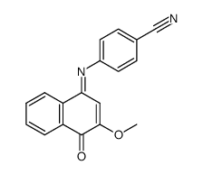 4-((3-methoxy-4-oxonaphthalen-1(4H)-ylidene)amino)benzonitrile结构式