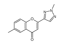 6-methyl-2-(2-methyltriazol-4-yl)chromen-4-one Structure