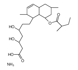 azanium,(3R,5R)-7-[(1S,2S,4aR,6S,8S,8aS)-2,6-dimethyl-8-(2-methylbutanoyloxy)-1,2,4a,5,6,7,8,8a-octahydronaphthalen-1-yl]-3,5-dihydroxyheptanoate结构式