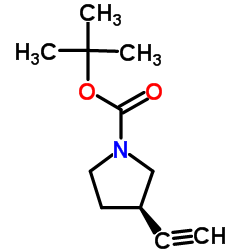 (R)-TERT-BUTYL 3-ETHYNYLPYRROLIDINE-1-CARBOXYLATE Structure