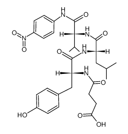 Suc-D-Tyr-L-Leu-D-Val-pNA结构式