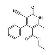 ethyl 5-cyano-2-methyl-6-oxo-4-phenyl-1,6-dihydropyridine-3-carboxylate结构式