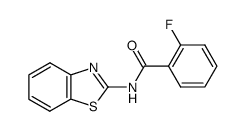 N-(2-benzothiazolyl)-2-fluorobenzamide结构式