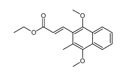 (E)-3-(1,4-Dimethoxy-3-methyl-naphthalen-2-yl)-acrylic acid ethyl ester结构式