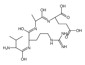 (2S)-2-[[(2S)-2-[[(2S)-2-[[(2S)-2-amino-3-methylbutanoyl]amino]-5-(diaminomethylideneamino)pentanoyl]amino]propanoyl]amino]pentanedioic acid结构式