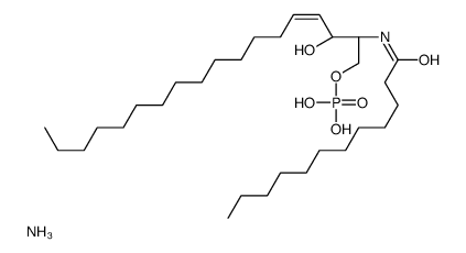 N-lauroyl-ceramide-1-phosphate (amMonium salt) structure