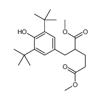 Pentanedioic acid, 2-((3,5-bis(1,1-dimethylethyl)-4-hydroxyphenyl)meth yl)-, dimethyl ester结构式