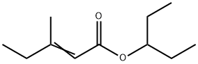 2-Pentenoic acid, 3-Methyl-, 1-ethylpropyl ester structure