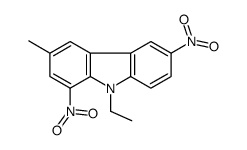 9-ethyl-3-methyl-1,6-dinitrocarbazole结构式
