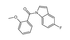 (5-fluoroindol-1-yl)-(2-methoxyphenyl)methanone结构式