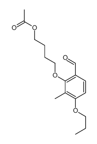 4-(6-formyl-2-methyl-3-propoxyphenoxy)butyl acetate结构式