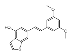 6-[2-(3,5-dimethoxyphenyl)ethenyl]-1-benzothiophen-4-ol结构式