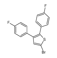 5-bromo-2,3-bis(4-fluorophenyl)thiophene Structure