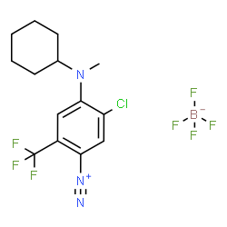 5-chloro-4-(cyclohexylmethylamino)-2-(trifluoromethyl)benzenediazonium tetrafluoroborate Structure