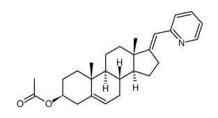 3β-acetoxy-17-picolinylidene-androst-5-ene Structure