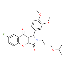 1-(3,4-Dimethoxyphenyl)-7-fluoro-2-(3-isopropoxypropyl)-1,2-dihydrochromeno[2,3-c]pyrrole-3,9-dione Structure