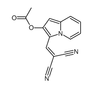 [3-(2,2-dicyanoethenyl)indolizin-2-yl] acetate结构式