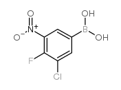 3-Chloro-4-fluoro-5-nitrophenylboronic acid Structure